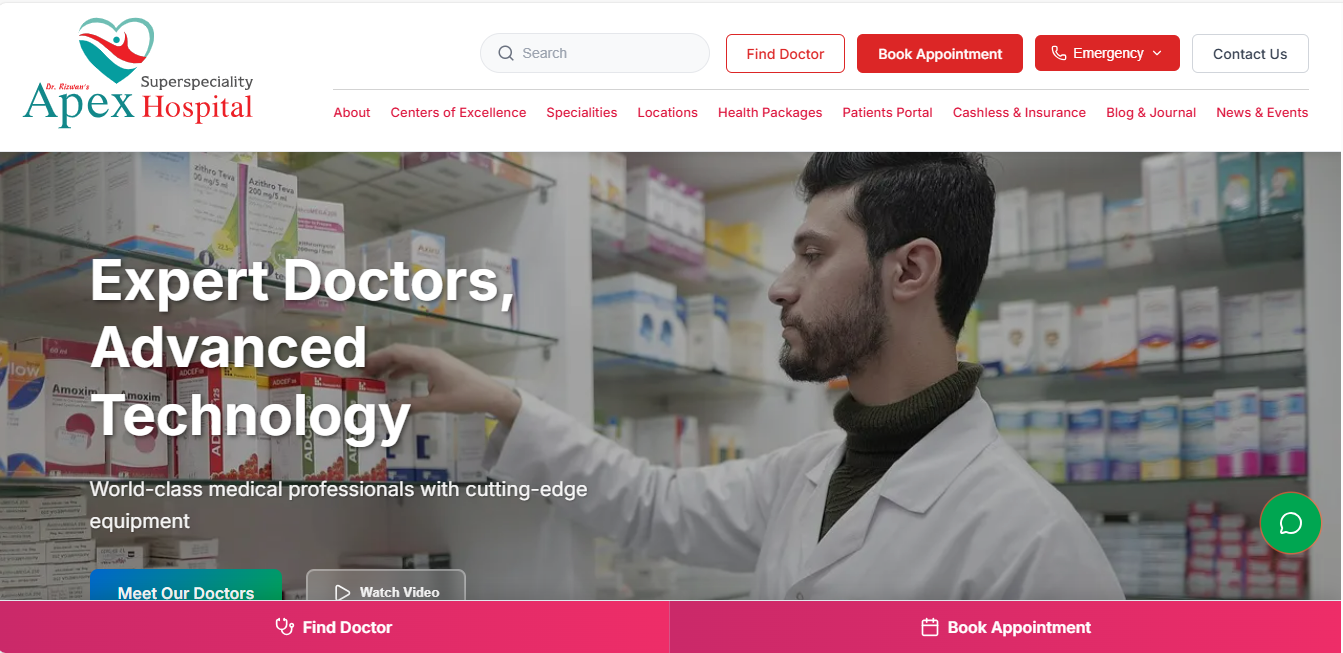  Dynamic Hospital Website